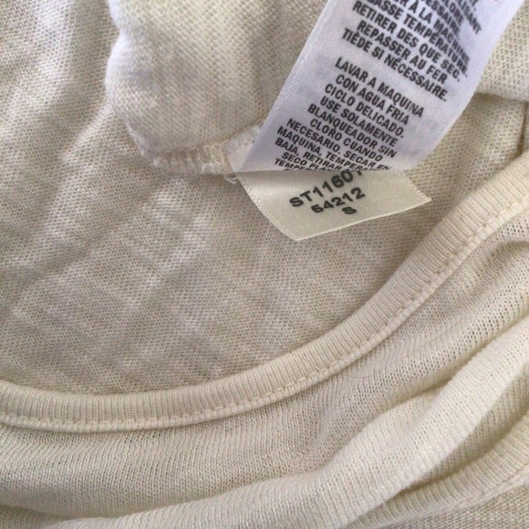 SPLENDID WHITE SLUB KNIT LONG BELL SLEEVE TOP SIZE SMALL - Picture 10 of 12